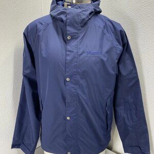 NEW MARMOT MOUNTAIN WORKS Men’s Lightweight Hooded Rain Jacket – Navy – Size L
